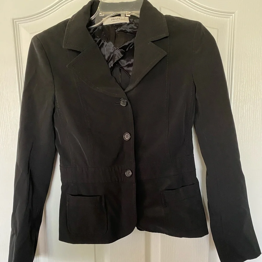 Prada women’s black jacket small - Picture 1 of 6
